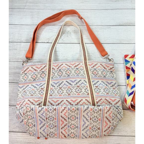 AMERICA & BEYOND Beyond/Embellished Tote Bag 3 Piece Set Boho Made In India - Picture 13 of 16